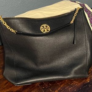 Black Slouchy Tory Burch Purse